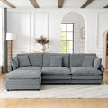 Modern Home Living Room L-Shaped Sectional Sofa Couches with Storage