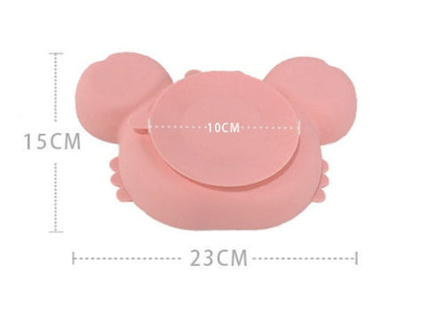 Silicone Baby Dishes for Children's Tableware Plate Non-slip Baby