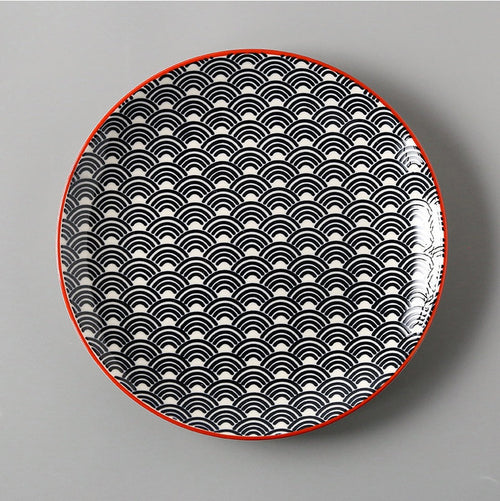 Creative Japanese  Ceramic Dishes Dishes Dishes Large Flat Rice Dishes