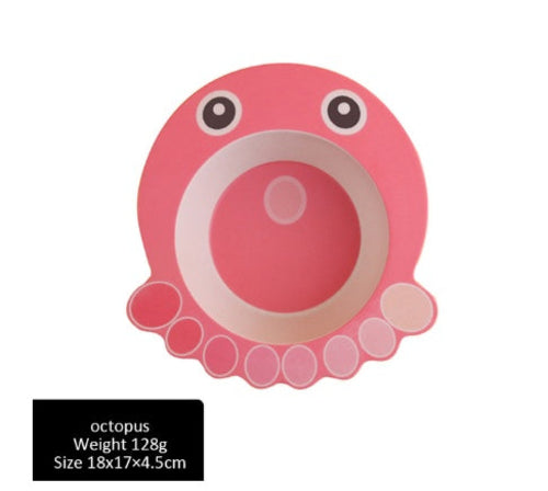 Children bowl Feeding Dishes Baby Plate Animal Creative Dinnerware