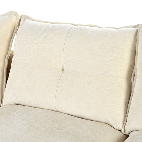 U-Shaped Chenille Sectional Sofa with Adjustable Armrest Pillows -