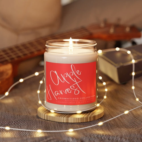 Apple Harvest Scented Soy Candle - Hand-poured Aromatherapy, Cozy Gift