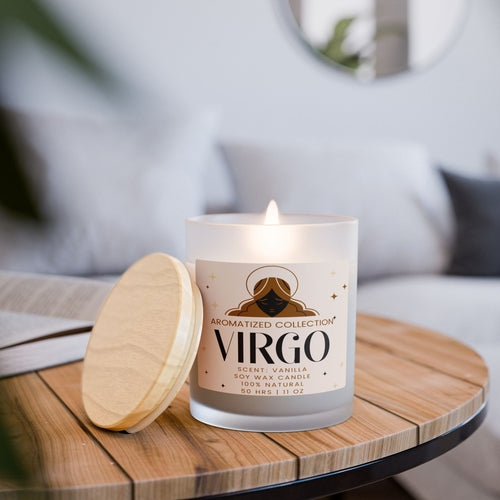 Virgo Vanilla Scented Candle - Aromatherapy Gift for Zodiac Lovers,