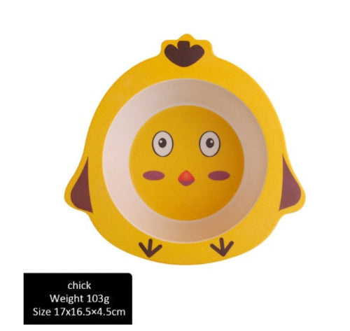 Children bowl Feeding Dishes Baby Plate Animal Creative Dinnerware