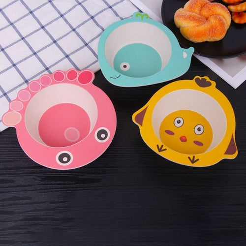 Children bowl Feeding Dishes Baby Plate Animal Creative Dinnerware