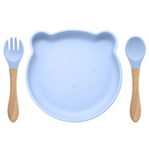 Food Supplement Tableware Set Silicone Spork Baby Products Bear