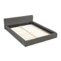 Modern Queen Size Upholstered Bed Frame with Chenille Fabric and