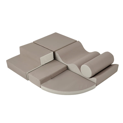 Soft Climb and Crawl Foam Playset 6 in 1, Soft Play Equipment Climb