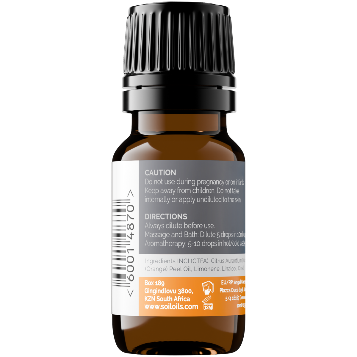 Organic Orange Essential Oil (Citrus Sinensis) 10ml