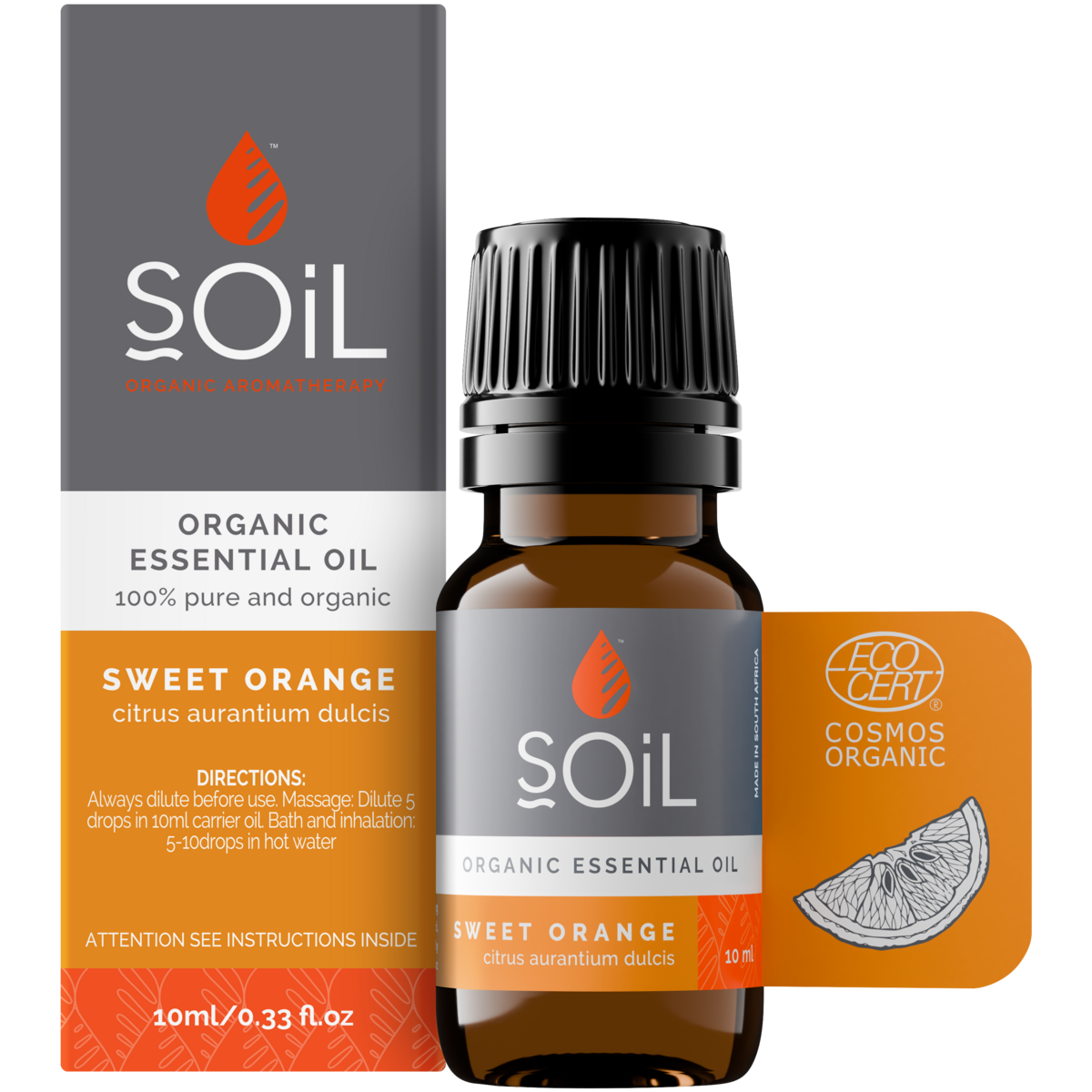 Organic Orange Essential Oil (Citrus Sinensis) 10ml