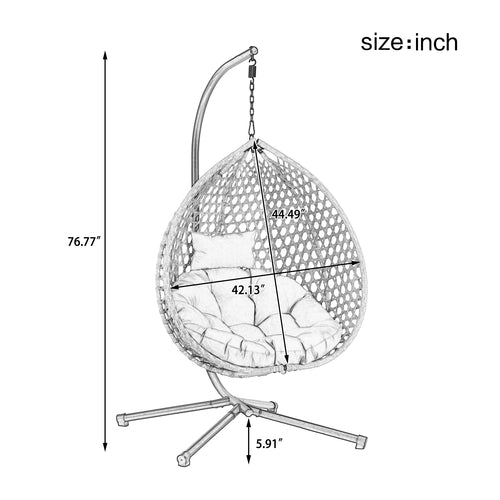 Versatile Hanging Egg Chair for Indoor and Outdoor Use