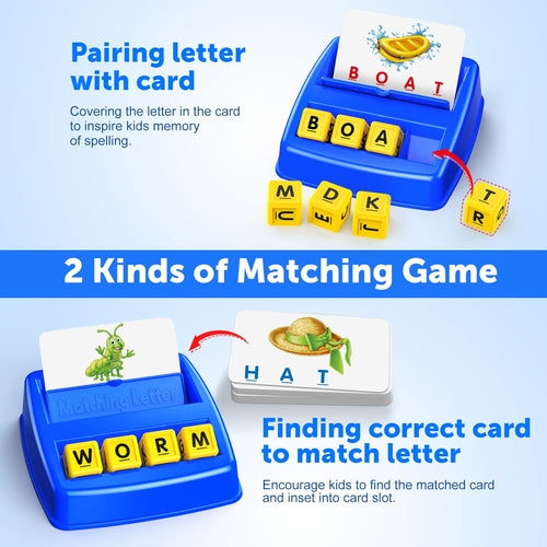 Toys for 3-8 Year Olds Boys, Spelling Games for Kids Ages 4-8 Matching