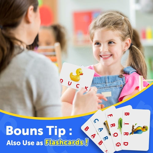 Toys for 3-8 Year Olds Boys, Spelling Games for Kids Ages 4-8 Matching