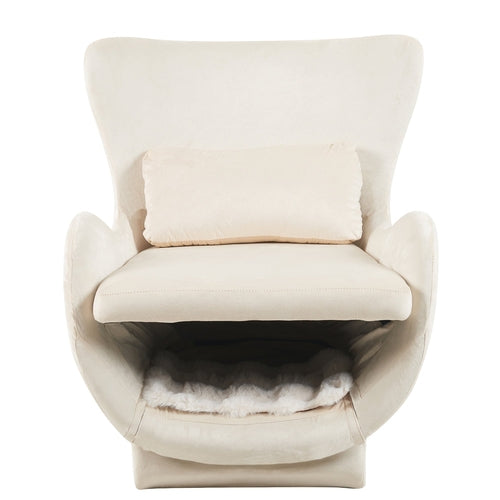 Furniture Style 2 in 1 Pet Friendly  Modern Velvet Lounge Chair,