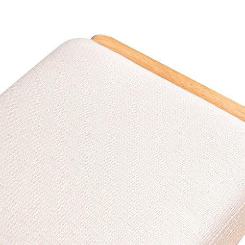 Natural Solid Wood Shoe Bench, Beech Wood Storage Rack Organizer with