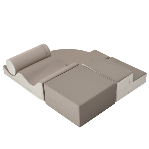 Soft Climb and Crawl Foam Playset 6 in 1, Soft Play Equipment Climb