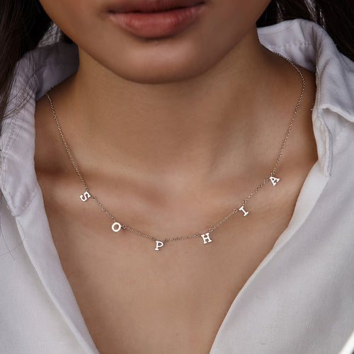 Name Necklace Choker, Personalized Name Jewelry, Teen Girl Gifts