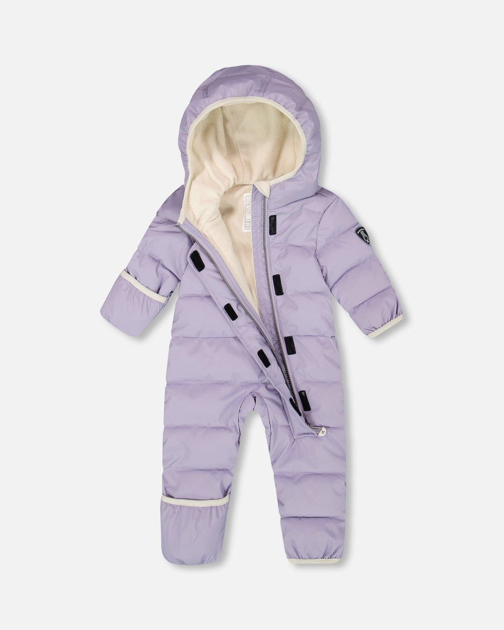 One-Piece Baby Cloud Compressible Snowsuit Designed For Car Seat Purple Gray