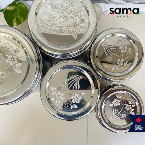 Stainless Steel Storage Deep Dabba Set | Masala/Spice Box | Kitchen