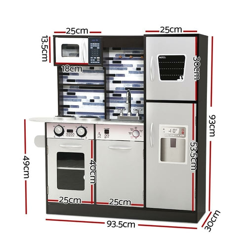 Keezi Kids Kitchen Play Set Wooden Pretend Toys Cooking Children Oven