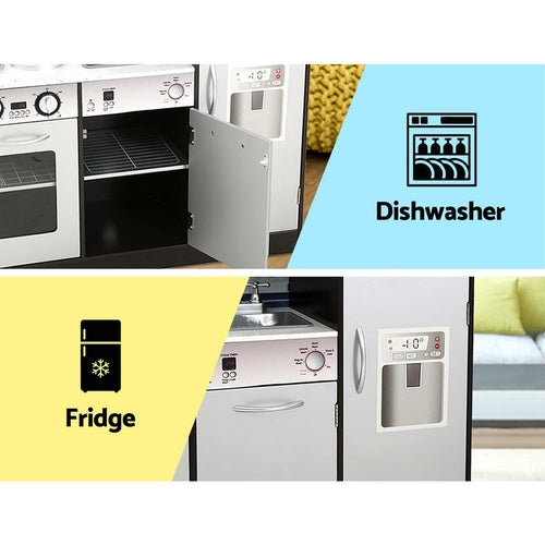 Keezi Kids Kitchen Play Set Wooden Pretend Toys Cooking Children Oven