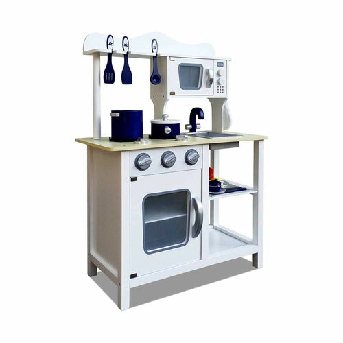 Keezi Kids Kitchen Play Set Wooden Pretend Toys Cooking Children