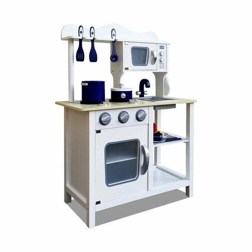 Keezi Kids Kitchen Play Set Wooden Pretend Toys Cooking Children