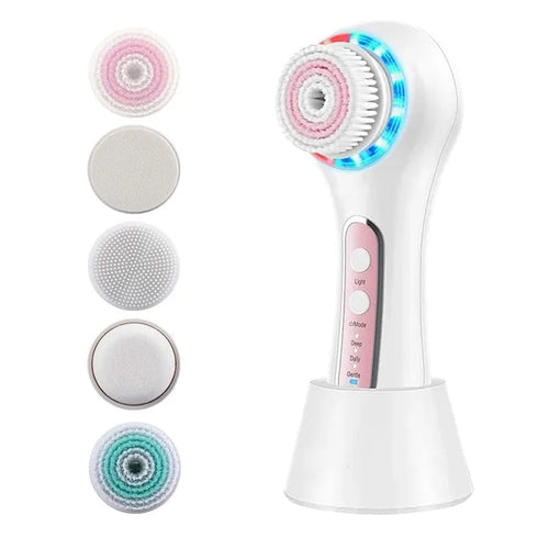 Electric Facial Cleansing Brush LED Face Cleanser Brush IPX7