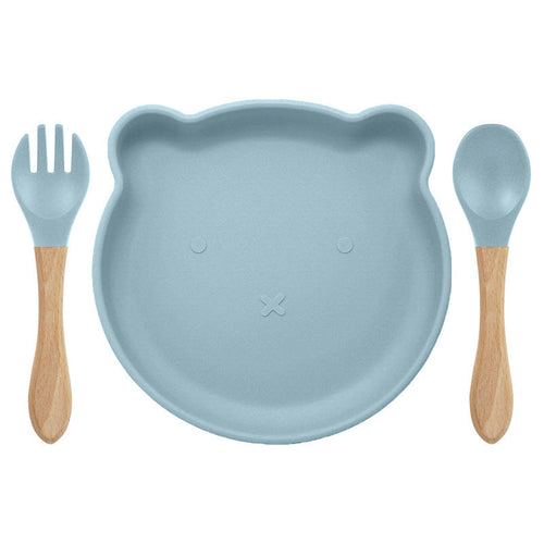 Food Supplement Tableware Set Silicone Spork Baby Products Bear