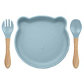 Food Supplement Tableware Set Silicone Spork Baby Products Bear