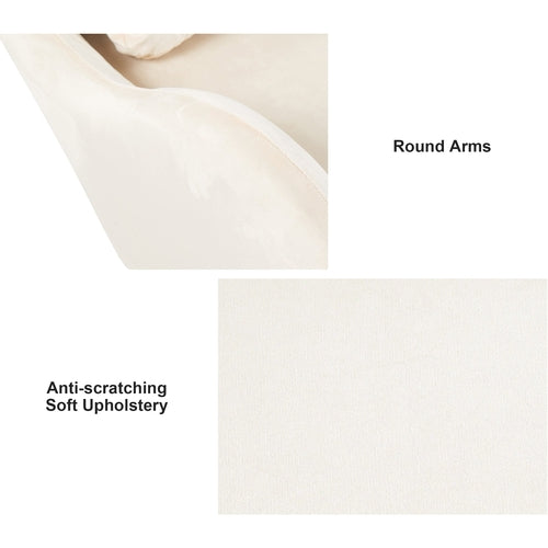 Furniture Style 2 in 1 Pet Friendly  Modern Velvet Lounge Chair,