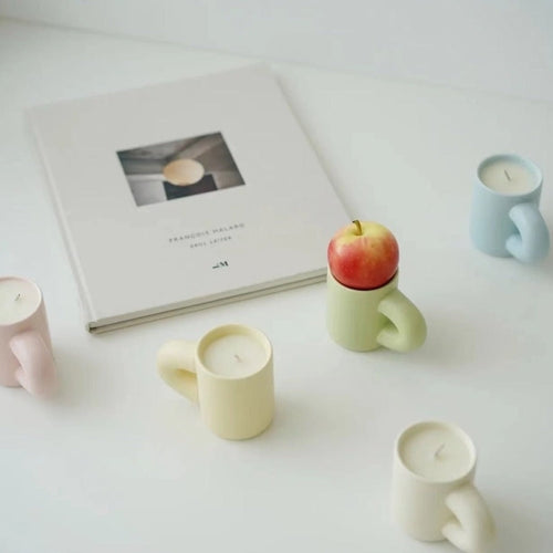 Chubby Scented Candles Soy Wax Candles Cute Whimsical Dopamine Table