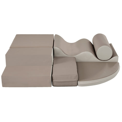 Soft Climb and Crawl Foam Playset 6 in 1, Soft Play Equipment Climb