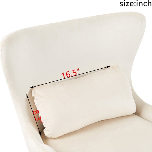 Furniture Style 2 in 1 Pet Friendly  Modern Velvet Lounge Chair,