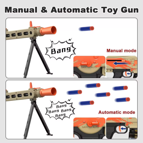 Automatic Soft Electric Shell Ejecting Foam Blasters for Kids