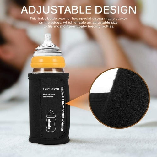 Car Moveable USB Bottle Cup Heating Insulation Bag Baby Bottle Warmer