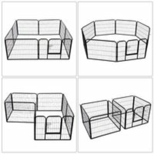 PawHut DIY 8 Panel Heavy Duty Powder Coated Metal Dog Pet Playpen