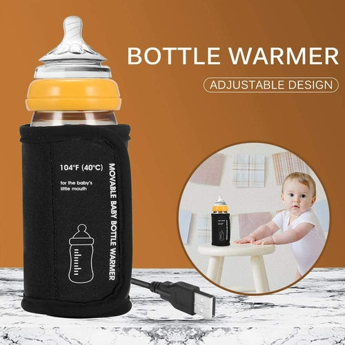 Car Moveable USB Bottle Cup Heating Insulation Bag Baby Bottle Warmer