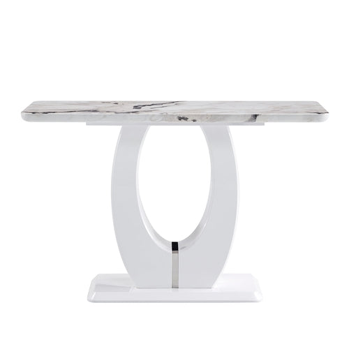 Modern Simple Glossy White Rectangular Counter Bar Table MDF 47.24 x