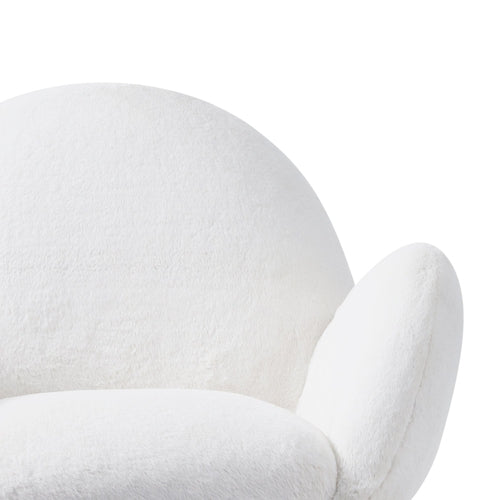 Pure solid wood beech frame imitation lamb fabric sofa chair, suitable