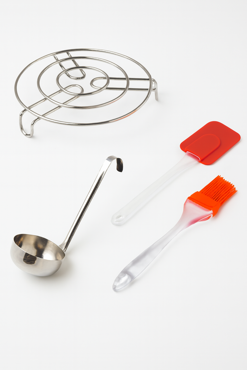 4-Piece Silicone & Stainless Steel Kitchen Utensil Set – Spatula,