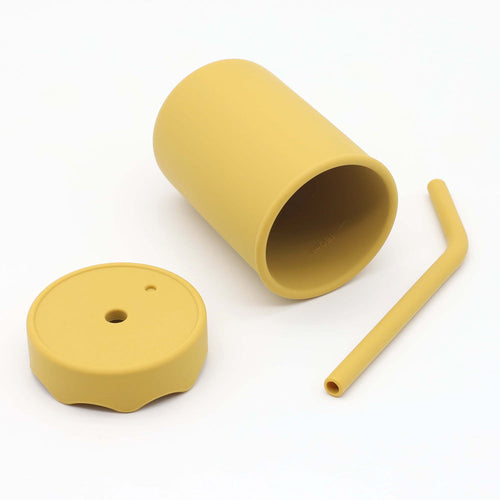 Baby Food Grade Silicone Straw Water Cup Training Leakproof Drop Resis