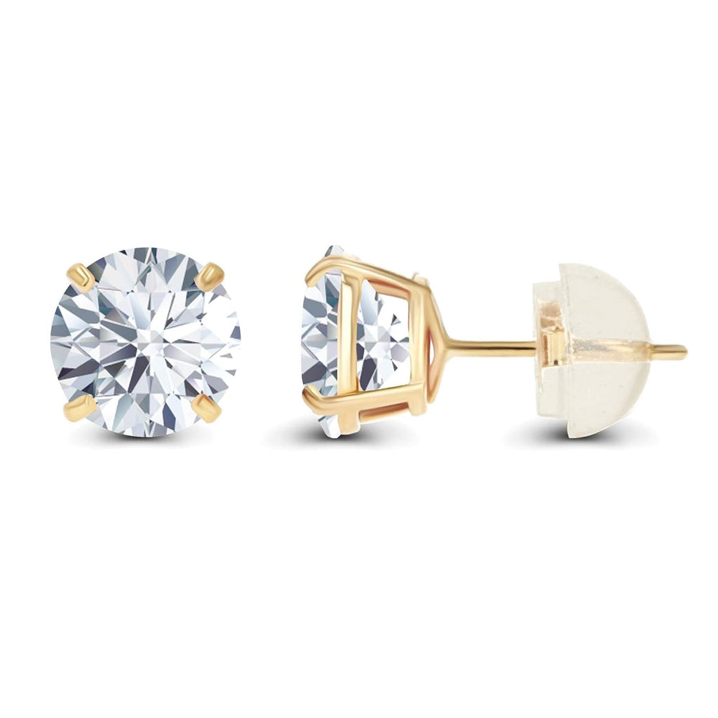 1.50 CTW AGI Certified Lab-Grown Diamond Stud Earrings in 14K White or Yellow Gold | F-G Color | VS Clarity | Ethical Luxury